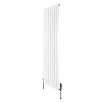 MonsterShop Flat Single Column Radiator & Valves - 1600mm x 560mm - White