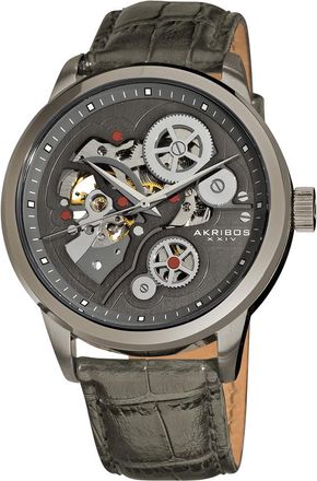 Akribos XXIV Akribos Xxiv Mens Leather Watch