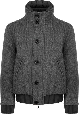 Bomboogie Geregen Gebreid Jack - Heren - Jassen - Grijs - Maat: XL Nylon