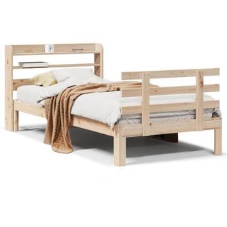 vidaXL Bed Frame with Headboard without Mattress 75x190 cm Small Single Vidaxl