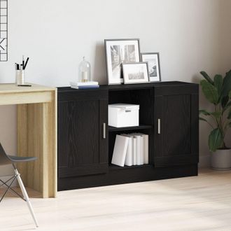 Berkfield Home Black Oak Sideboard 120x30.5x70 cm Engineered Wood