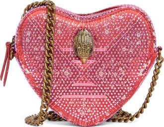 Kurt Geiger Kensington Crystal Embellished Heart Crossbody Bag in Red Comb at Nordstrom Rack