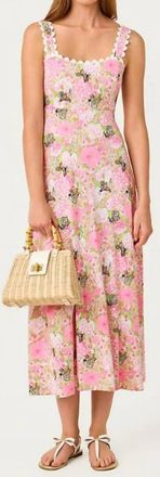 Lilly Pulitzer Dwyer Midi Dress In Pistachio Macaroon Beesknees