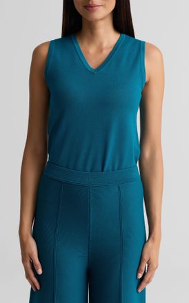 St. John Milano Knit V-Neck Tank