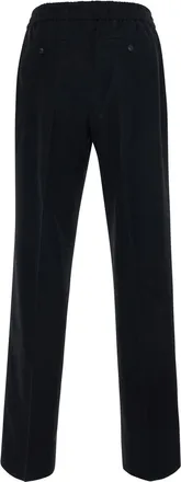 Dr&ocirc;le de Monsieur Mens Flannel Trousers Black Main Fabric: Virgin Wool