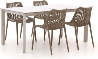 Forza Furniture Forza Ripi/Sestino 160cm dining tuinset 5-delig stapelbaar