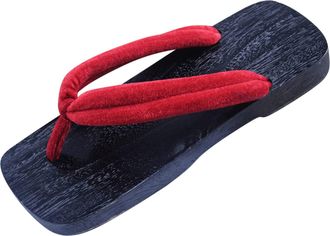 Generic Men Shoes Square Head Fashion Clip Toe Flip Flop Japanese Clogs Cool Flip Flop Athletic Sandals Men (Red, 4)