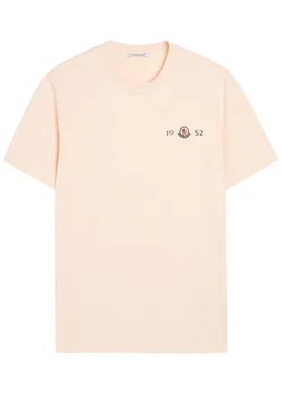 Moncler Logo Stretch-cotton T-shirt - Natural - Xxl