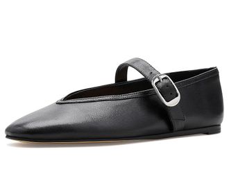Marc Fisher Godea Womens Dress Flat Shoes Black Leather : 9.5 M