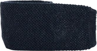HUGO BOSS H-Tie Gebreide Stropdas - Heren - Stropdassen - Blauw - ONE Size - Linnen - Accessoires