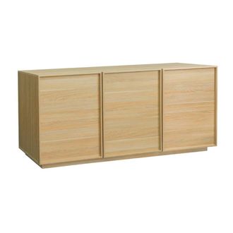 Sweeek Aparador con 3 puertas efecto madera, 160cm, natural