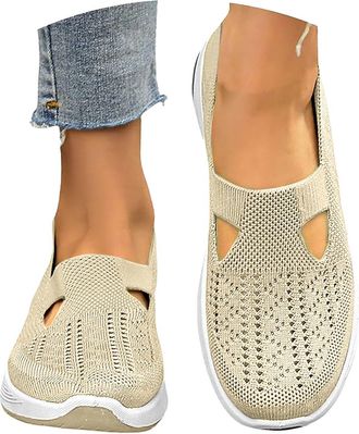 Generic Walking Shoes with Memory Foam Flat Comfort Breathable Lightweight Walking Shoe Casual Indoor Outdoor Orthopedic Mesh Walking Shoes Comfortable Breath