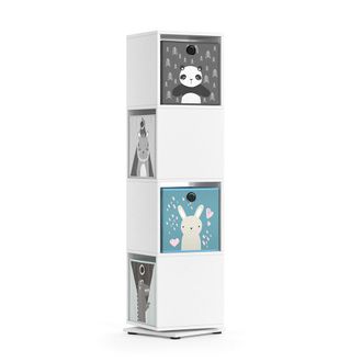 Vicco Estanter&iacute;a Infantil, Blanco, 35.2 X 144.2 Cm Con 4 Cajones Plegables