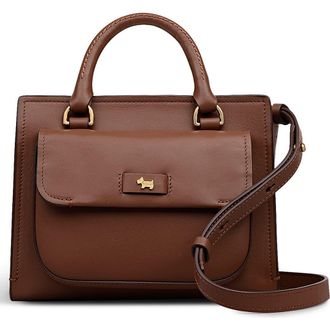 Radley London Talbot Way Small Zip Top Leather Satchel in Cherrywood at Nordstrom Rack