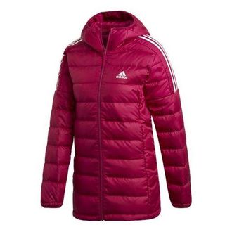 adidas (WMNS) adidas Light Down Hooded Parka Power Berry GH4592