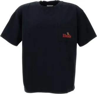 Rhude Black Graphic Logo T-Shirt
