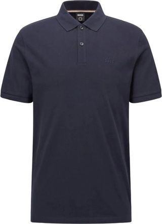 HUGO BOSS Polo Shirt - Heren - Polos - Blauw - S - Katoen - Tops
