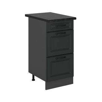Vicco Mueble Bajo De Cocina R-line, Antracita Casa De Campo, 40 Cm Con Cajones, Et Antracita Vicco