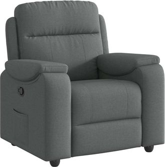 vidaXL Sill&oacute;n Reclinable De Tela Gris Oscuro Vidaxl