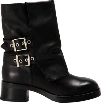Steve Madden Dames Bonfire Trench Metallic Blokhak Enkellaarsjes (Zwart)