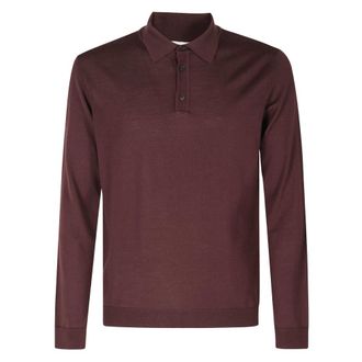 Roberto Collina Polo in Merino - - Tops - Uomo - Viola - S