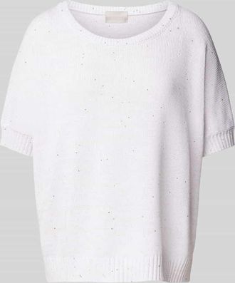 Hemisphere Strickpullover mit gerippten Abschlüssen in Offwhite, Größe L