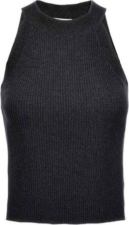 Brunello Cucinelli Dark Blue Sleeveless Shirt, Size X-Small
