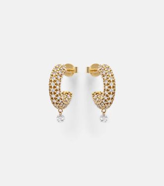 Pers&eacute;e Helios 18kt gold hoop earrings with diamonds