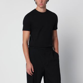 Saint Laurent Black Cassandre T-shirt in cotton