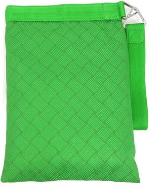 Bottega Veneta Green Nylon Clutch Bag Pouch (Pre-Owned)