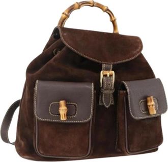 Gucci Pre-owned Backpacks, female, Brown, Size: ONE SIZE Pre-owned Vintage Backpack