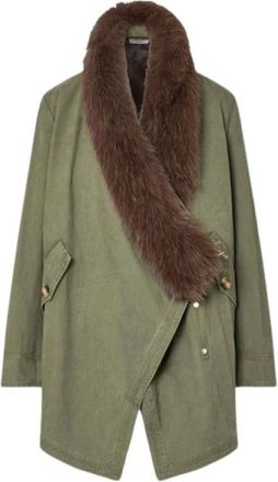 Liu Jo Parka con pelo sint&eacute;tico desmontable - Jackets - Mujer - Verde - S
