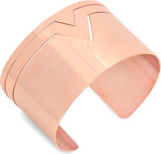 Steeltime 18K Rose Gold Plated Etched Cuff Bracelet at Nordstrom Rack