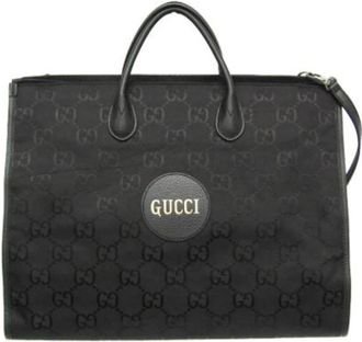 Gucci Pre-owned Canvas Tote Bag - unisex - Vintage Shopper - Zwart - ONE Size - Vintage