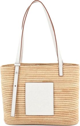 Loewe Square Basket Woven Raffia Small tote bag - Toni neutri