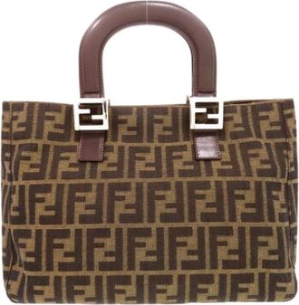 Fendi Pre-owned Leren Handtas - Dames - Vintage Handtas - Bruin - ONE Size - Leer - Vintage