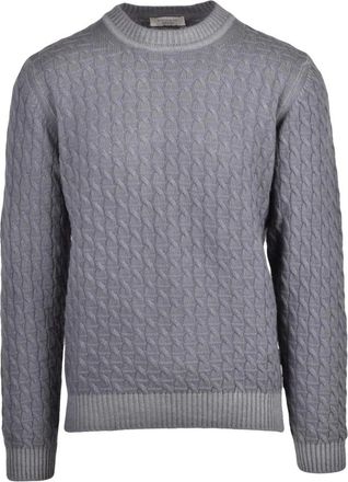 Wool & Co Truien & Vesten, Heren, Grijs, L, Wol, Maglioncino Girocollo