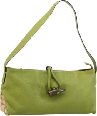 Burberry Pre-owned Shoulder Bags, female, Green, Size: ONE SIZE Pre-owned Vintage Shoulder Bag