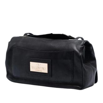 Valentino Pre-owned Nappa Lederen Schoudertas - Dames - Pre-owned - Zwart - Maat: ONE Size Leer