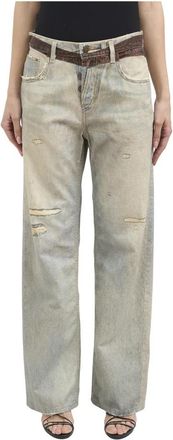 Haikure Pantaloni Bonnie TLO - Dames - Loose Fit Jeans - Blauw - W29 - Jeans