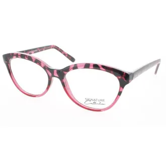 Signature Ladies Red Rectangular Eyeglass Frames S7003TortRed52