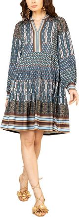 Hale Bob Long Sleeve Salma Mini Dress