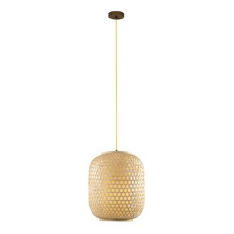 Luce-Ambiente-Design Zen Hanging Chandelier in Natural Bamboo 30 cm