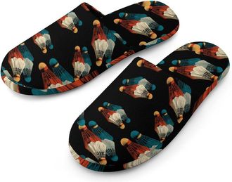 Generic Badminton Mens Cozy Memory Foam Slippers Warm Cotton House Shoes Comfy Slipper for Indoor Outdoor