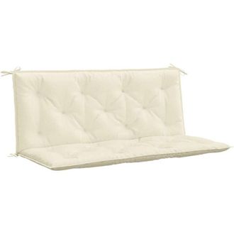 vidaXL Banco Garden Cushions 2 Pcs Fabric Oxford White Cream