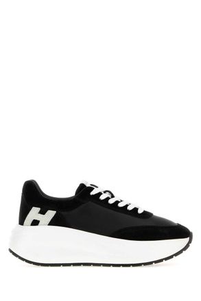 Hogan Black Lace Up Sneakers
