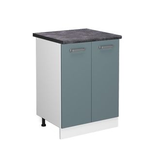 Vicco Mueble Bajo De Cocina R-line, Gris Azulado, 60 Cm, Et Antracita