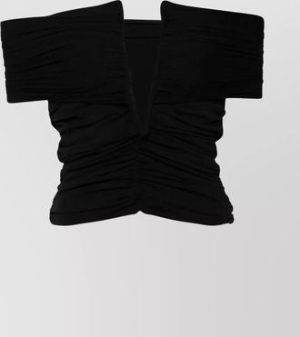 Magda Butrym v-neckline blouse with off-the-shoulder design