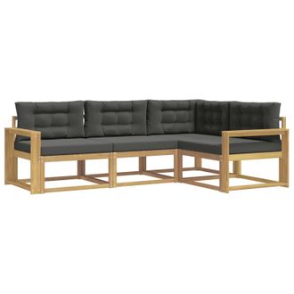 vidaXL Conjunto De Sof&aacute;s De Exterior 3 Pcs Blanco Y Antracita Vidaxl