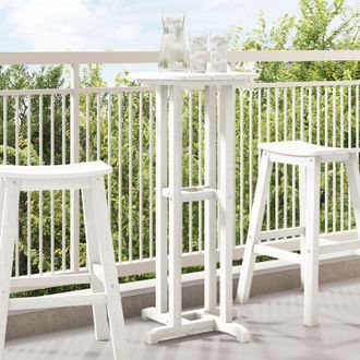 Berkfield Home Bar Table White 55x55x107 cm HDPE | Size: 55 x 55 x 107 cm